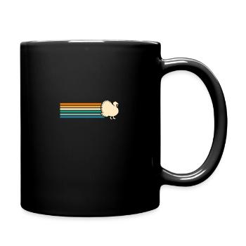 Hühner Hahn Truthahn - Tasse einfarbig - Schwarz - Rechts