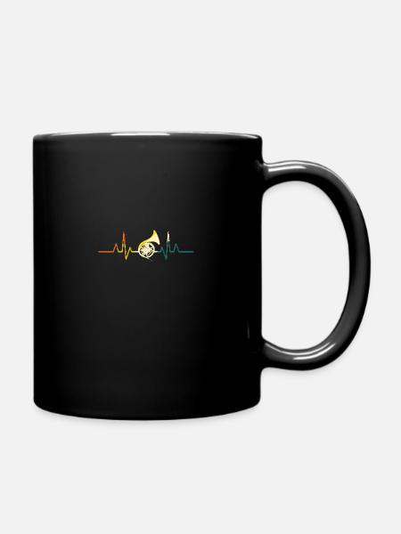 Hornist Herzschlag Waldhorn - Tasse einfarbig - Schwarz