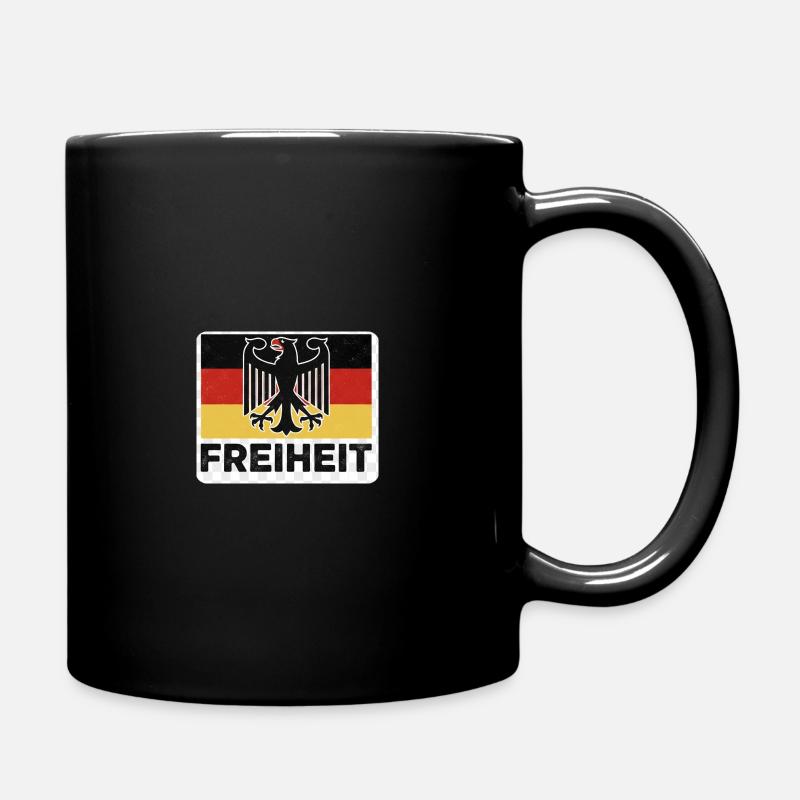 Freiheit Flagge mit Adler - Tasse einfarbig - Schwarz