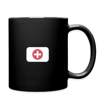Erste Hilfe Medizin Koffer - Tasse einfarbig - Schwarz - Rechts