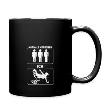 Mountainbiker cooler - Mountainbiker Mountainbike - Tasse einfarbig - Schwarz - Rechts