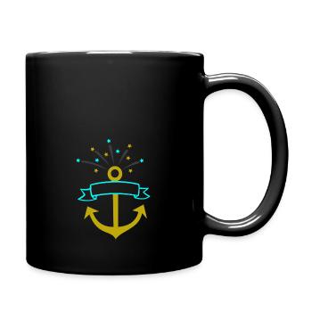 USA Anchor Gift America American USA Vereini - Full Colour Mug - black - Right