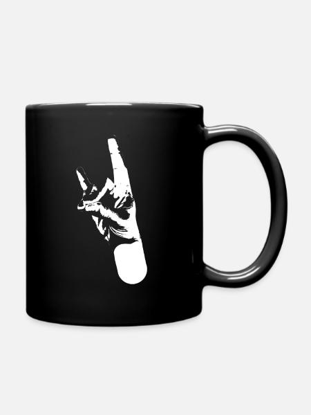 Leisefuchs Fuchs Rock Lehrer Schweigefuchs Metal - Tasse einfarbig - Schwarz