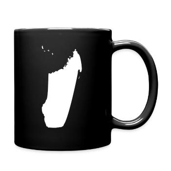 Drapeau de la carte de Madagascar - Mug uni - noir - Droite