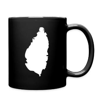 Saint Lucia map flag - Full Colour Mug - black - Right