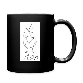 Moin - Tasse einfarbig - Schwarz - Rechts