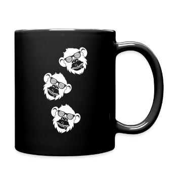 Singe Tête Froide - Mug uni - noir - Droite