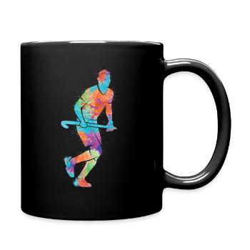 Hockeyspieler Feldhockey Herren Hockey Jungen - Tasse einfarbig - Schwarz - Rechts
