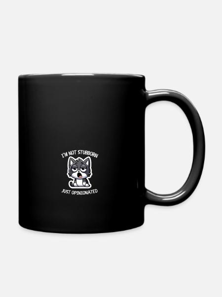 Nicht Stur, Nur Meinungsstabil Lustiges - Tasse einfarbig - Schwarz