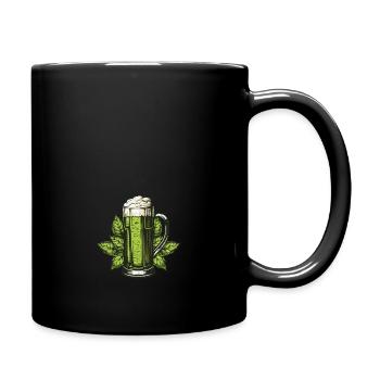 Beer glass hops - Full Colour Mug - black - Right