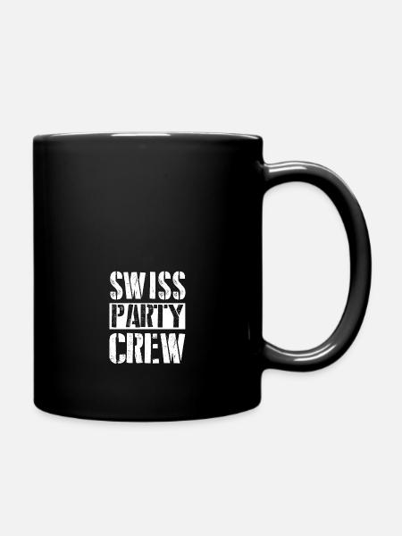 Swiss Party Crew Schweiz - Tasse einfarbig - Schwarz