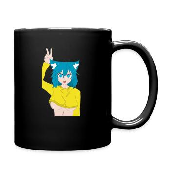 Cute Cat girl - Mug uni - noir - Droite