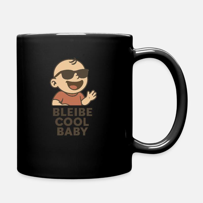 Baby mit Sonnenbrille - Tasse einfarbig - Schwarz