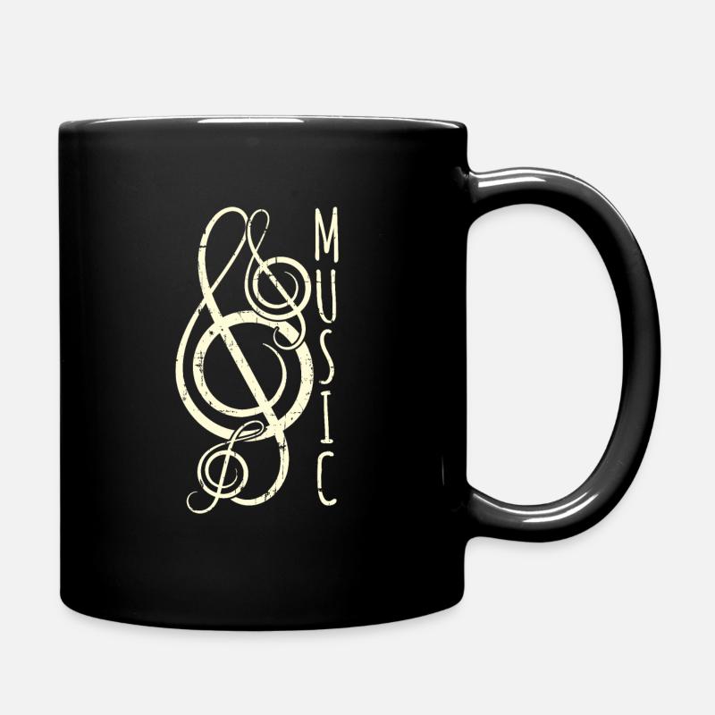 music - Full Colour Mug - black