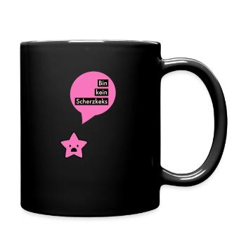 Scherzkeks Keks Scherzartikel Witzig Witz Locker - Tasse einfarbig - Schwarz - Rechts