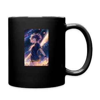 Anime Dokomi work - Tasse einfarbig - Schwarz - Rechts