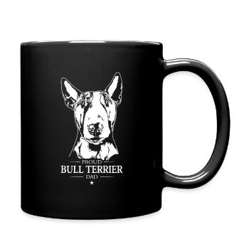 Bull Terrier Papa Bull Terrier Chien Chien Wilsigns - Mug uni - noir - Droite