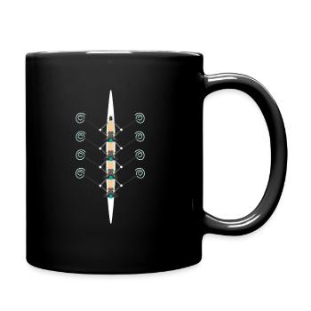 Rowing Gift Foursome Rowing Boat Rudder - Full Colour Mug - black - Right