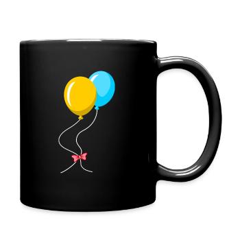 Luftballons Ballon - Tasse einfarbig - Schwarz - Rechts
