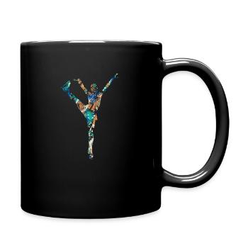 Eiskunstlauf - Tasse einfarbig - Schwarz - Rechts