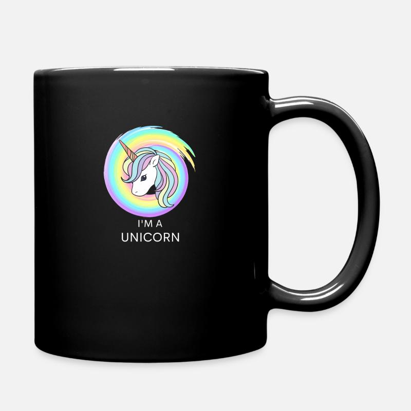 I’m a unicorn licorne arc-en-ciel doux - Mug uni - noir