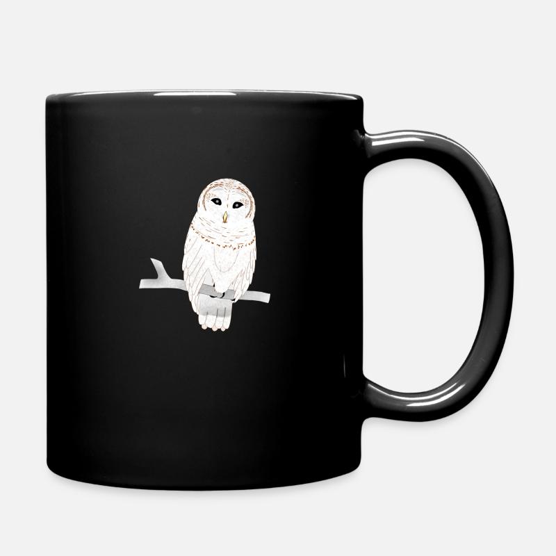 Schleiereule - Tasse einfarbig - Schwarz