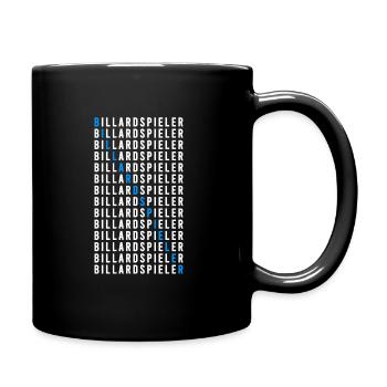Billardspieler - Tasse einfarbig - Schwarz - Rechts