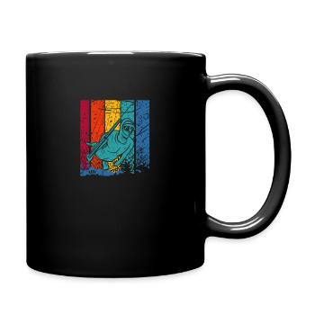 Spearfishing - spear fishing flag t-shirt - Tasse einfarbig - Schwarz - Rechts