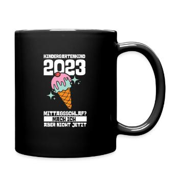 Eis Eiscreme Kita Kindergarten 2023 - Tasse einfarbig - Schwarz - Rechts