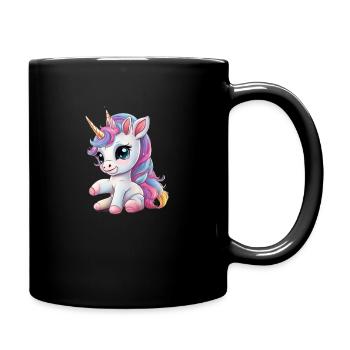 Super mignon bébé licorne - Mug uni - noir - Droite