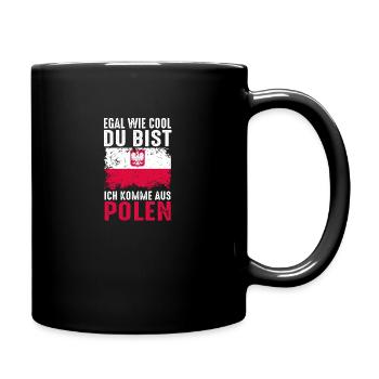 Pole Polnisch Polen - Tasse einfarbig - Schwarz - Rechts