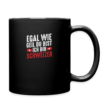 Suisse suisse - Mug uni - noir - Droite