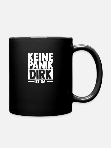 Vorname Dirk - Tasse einfarbig - Schwarz