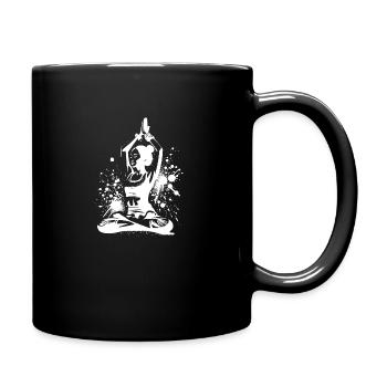 Asiatische Meditation Entspannung Yoga Lehrerin - Tasse einfarbig - Schwarz - Rechts