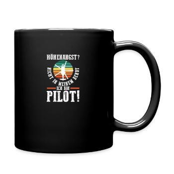 Pilot Fliegen Flieger Helikopter Hubschrauber - Tasse einfarbig - Schwarz - Rechts