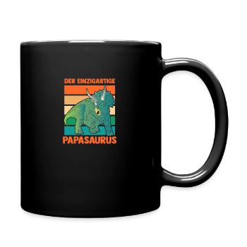 Papa Père Dino Dinosaure Papasaurus - Mug uni - noir - Droite