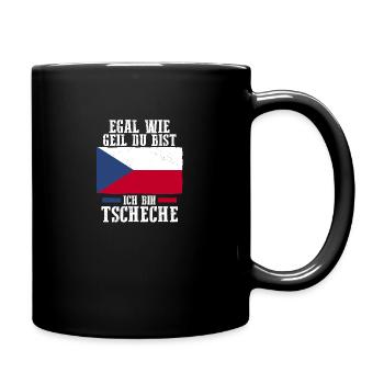 Tschechen Tschechisch Tschechien - Tasse einfarbig - Schwarz - Rechts