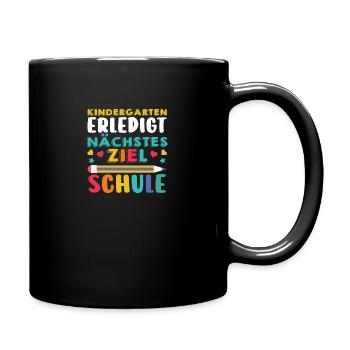1 Grade School Child Back to School Kindergarten Kita E - Full Colour Mug - black - Right