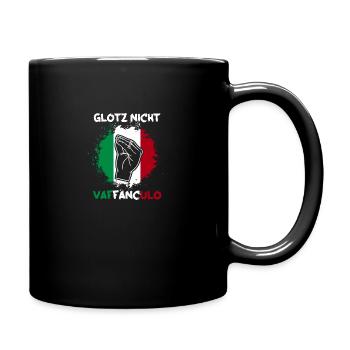 Italien Italiener Vaffanculo - Tasse einfarbig - Schwarz - Rechts