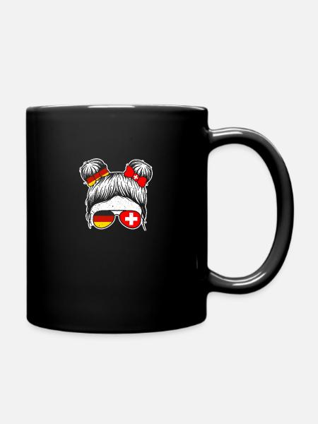 Schweizer Deutschland Schweiz - Tasse einfarbig - Schwarz