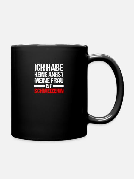 Schweizer Schweiz - Tasse einfarbig - Schwarz