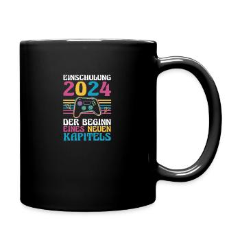 1st Grade Schoolchild Back to School Gamer School Enrollment - Full Colour Mug - black - Right