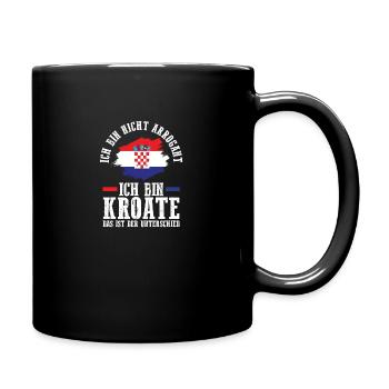 Croat Croatian Croatia - Full Colour Mug - black - Right
