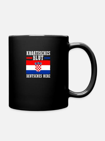 Kroate Kroatisch Deutschland Kroatien - Tasse einfarbig - Schwarz