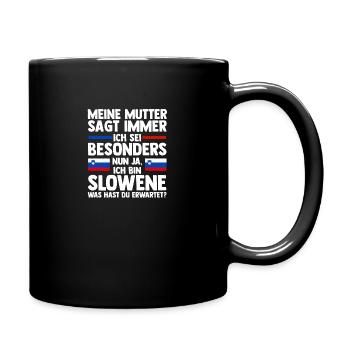 Slowenen Slowenien - Tasse einfarbig - Schwarz - Rechts
