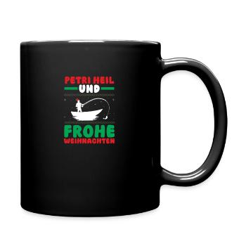 Santa Claus Fishing Christmas Party Christmas - Full Colour Mug - black - Right