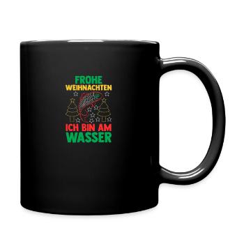 Santa Claus Fishing Christmas Party Christmas - Full Colour Mug - black - Right