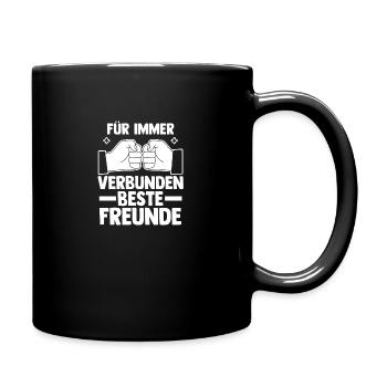 Beste Freunde - Tasse einfarbig - Schwarz - Rechts