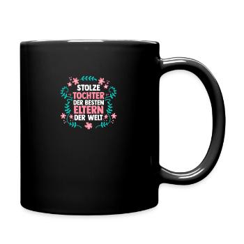Töchter Tochter - Tasse einfarbig - Schwarz - Rechts