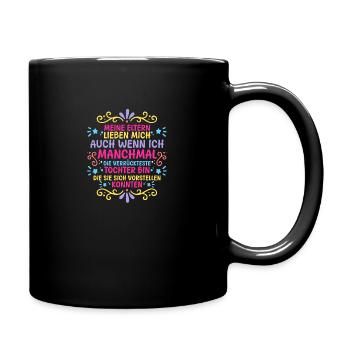Töchter Tochter - Tasse einfarbig - Schwarz - Rechts